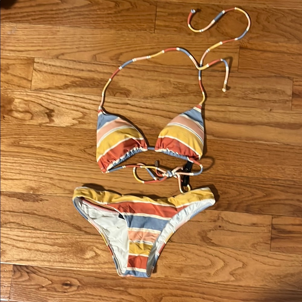 Striped Multicolor Bikini Set